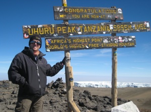 Photo of Clayton on Mt Kilimanajaro